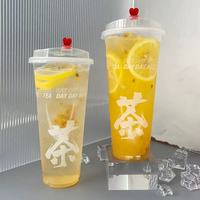 Gobelet jetable en plastique PP personnalisé 90-700ml haute transparence pour boissons, thé au lait, café, boissons froides