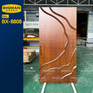 <span class=keywords><strong>Puerta</strong></span> Principal de <span class=keywords><strong>Madera</strong></span> Sólida de Nogal Negro para Villa Americana de Lujo, <span class=keywords><strong>Puerta</strong></span> <span class=keywords><strong>Exterior</strong></span> Tallada Moderna para Casas - Product Image 2