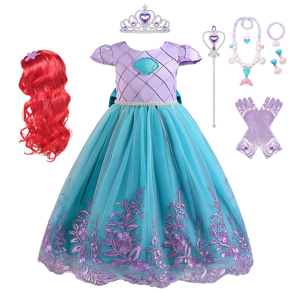 Costume e accessori da principessa rosa per bambina