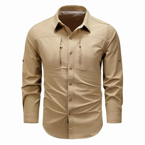 DSF917 M-4XL Size <b>Black</b> Long Sleeve Tactical <b>Shirt</b> Men's <b>Button</b>-<b>Up</b> Breathable Casual All Seasons Wear - Product Image 6