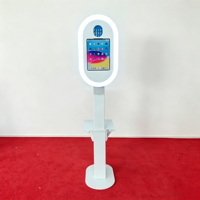 Station de partage d'iPad SLR de haute qualité 2024 avec cadre métallique pour cabine photo, idéale pour événements de mariage, portable, avec anneau lumineux et support de transport