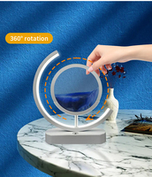 Lampe de table LED moderne à piles avec sablier dynamique en verre, veilleuse pour décoration de chevet