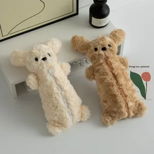 Estuche de Lápices de Felpa con Diseño de Perro de Peluche Estilo Coreano ZGBROTHERS, Organizador de Escritorio de Animales Adorables y Divertidos - Product Image 3
