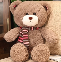 En gros, Peau de peluche d'ours douce et personnalisable pour la Saint-Valentin, pour la création d'écharpes ou d'ours en peluche