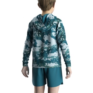 Haut de pêche à capuche professionnel pour enfants, séchage rapide, UPF 50, respirant, imperméable, coupe-vent, grande taille, en polyester pour garçons - Product Image 6