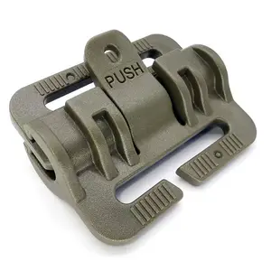 Vest Lock Slider Wide Application Punch Free Tactical Vest Quick Release Buckle MOLLE Strip Module Strip Plastic Buckle Hinge