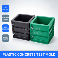 Molde de Compresión Desmontable para Cilindros de Hormigón 150x150x150mm, Molde de Plástico para Bloques de Hormigón, Uso en Laboratorio, 24 piezas/caja