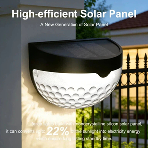 Vente flash : Éclairage solaire pour terrasse, étanche IP65, à fixer au mur, décoratif pour clôture, jardin, patio, pelouse, 1000 lumens - Product Image 5
