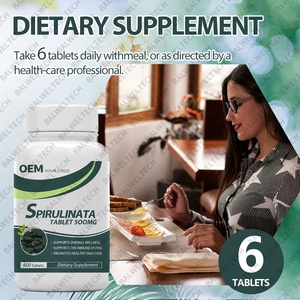 Comprimés de spiruline 500 mg à marque privée OEM avec chlorophylle, protéine végétale, superaliment, nutrition quotidienne pour adultes actifs - Product Image 6