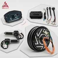 Kit moteur de moyeu de roue pour trottinette électrique 1500W 10x2.15 QS219 V1 avec contrôleur Votol EM80GTSP ONE LINE et compteur de vitesse LCD DKD
