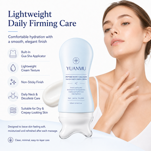 <span class=keywords><strong>Crema</strong></span> Hidratante Antiedad y Antiarrugas para Reparación de la Piel y Reafirmación del Cuello con Masajeador Gua Sha Integrado - Product Image 5