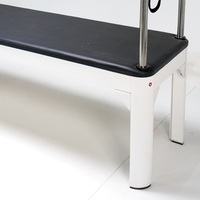 Mesa de Trapecio (Cadillac) Premium para Pilates, Marco Ligero y Compacto de Aleación de Aluminio Blanco con Trapecio de Acero Inoxidable