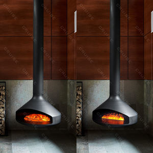 CRUISE Résistant à la Chaleur Véritable Poêle Résistant aux Flammes <span class=keywords><strong>Chambre</strong></span> Cheminée Autoportante Intérieur 900mm Cheminée à Gaz Suspendue à Bois - Product Image 2