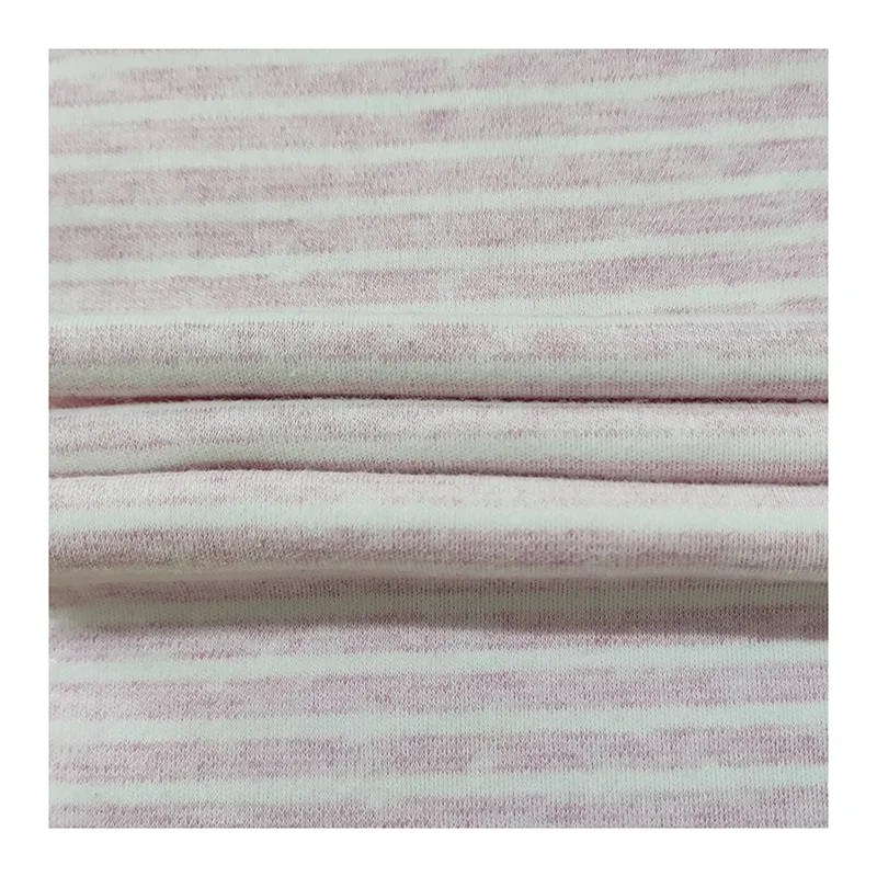 Custom design Y/D Stripe Interlock 100% Cotton knit fabric for baby cloth
