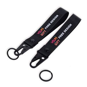 Multi-Purpose Waterproof Nylon Key Holder & Wrist Strap Woven Jacquard Fabric Keychain Short <b>Lanyard</b> - Product Image 4