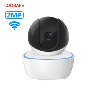 Loosafe câmera de vigilância residencial, aplicativo hd 2mp sem fio monitor de bebê 360 graus p2p rede interna