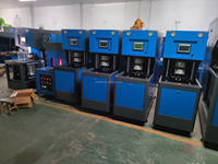 Máquina Semiautomática de Moldeo por Soplado y Estirado de Botellas de Plástico HDPE/PET/PC, Gran Capacidad - Tanque de Agua de 5 Galones, Controlada por PLC
