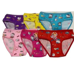 Wholesale Little Girls' Comfortable Flora Brief Thongs Breathable and Lightweight Panties for Kids Aged 3 Years