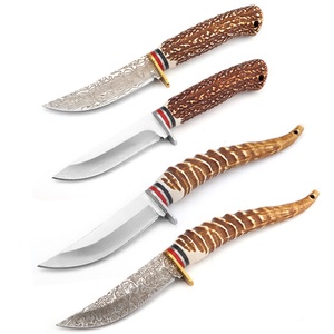 Couteau EDC d'extérieur HK SS222 avec manche en plastique imitation os, personnalisable OEM, multifonctionnel, en acier inoxydable, pour jardinage, à pointe tombante - Product Image 5