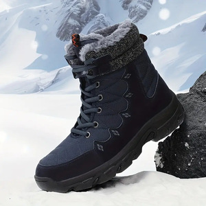 Bottes d'hiver pour hommes, imperméables, à lacets, tendance sportive, bottes de neige à semelle épaisse, bottes hautes pour l'extérieur - Product Image 3