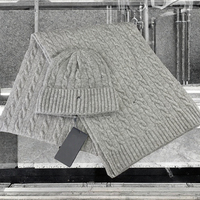 Chapeau et écharpe de créateur pour l'automne et l'hiver, chaudes, de luxe, avec logo, en tissu commun, tricotées à la main, pour hommes et femmes, pour les trajets quotidiens