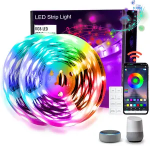 Remote APP Control Music Sync Color Chang SMD5050 Smart Light Cob Rgb Led Strip With Music Sync