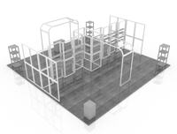 Stand d'exposition modulaire réutilisable pour salon professionnel, cadre en aluminium, dimensions 3x6, 6x6, 10x10, 10x20, personnalisable pour l'Expo Textile
