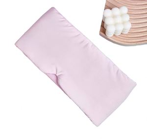 ผ้าปิดตาไหมน้ำแข็ง ปรับขนาดได้ ป้องกันแสง สำหรับเดินทาง พักผ่อน สีชมพู - Product Image 1