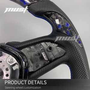 Volant en fibre de carbone forgée bleue personnalisé pour Q60 Q50 QX50 QX55 Q60S Red Sport 400 2017-2022, amélioration de l'intérieur - Product Image 4