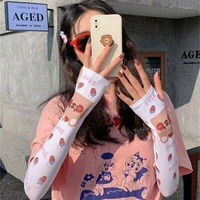 Manguitos de Verano para Deportes al Aire Libre, Protección Solar Transpirable de Poliéster/Spandex, para Ciclismo y Pesca, con Estampado Digital y Protección UV
