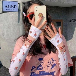 Manguitos de seda helada para verano, deportivos, transpirables, con protección solar UV y estampado digital, para ciclismo y pesca. - Product Image 4