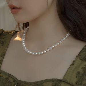 Classic Style Freshwater Pearl <b>Necklace</b> with Retro French Luxury Court Fashionable Blogger's Gift for <b>Girls</b> - Product Image 2
