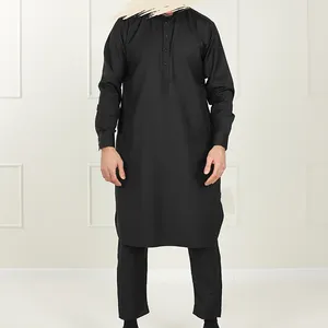 뜨거운 판매 남성 abaya 무슬림 토브 원피스 이슬람 로프 남성을위한 새로운 스타일 토브 모로코 토브