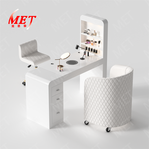 Conjunto de <span class=keywords><strong>Mesa</strong></span> y Silla para Manicura, Diseño Moderno y Sencillo, <span class=keywords><strong>Mesa</strong></span> Doble de Mármol, Silla de Salón de Belleza, <span class=keywords><strong>Mesa</strong></span> Doble para Manicura - Product Image 6