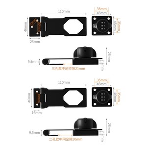 YH3440 <span class=keywords><strong>Porte</strong></span> de casier de classeur <span class=keywords><strong>Loquet</strong></span> de <span class=keywords><strong>porte</strong></span> de toilette, <span class=keywords><strong>loquet</strong></span> de verrouillage mécanique, serrure à combinaison - Product Image 4