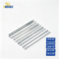 Agrafes en U décoratives de 7 mm, série 10F, industrielles, zinguées, calibre 22GA, pour meubles et canapés, en acier à tige lisse, vente en gros