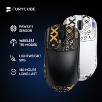 Ratón para Juegos G13 PRO Tri-Modo Inalámbrico 2.4G PAW3311 RGB con Base de Carga y Software Programable para PC, Esports Profesional