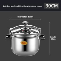 Autocuiseur Commercial en Acier Inoxydable Grande Capacité Gaz Induction Verrouillage de Sécurité Épaissi pour Restaurant