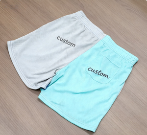 Pantalones Cortos Deportivos de Malla con Logotipo Personalizado de Alta Calidad, Pantalones Cortos Transpirables para Hombre, para Gimnasio, Baloncesto, Ropa Casual de Calle - Product Image 1