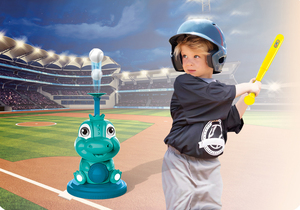 Dinosaure <span class=keywords><strong>lanceur</strong></span> <span class=keywords><strong>automatique</strong></span> enfant en bas âge ensemble d'entraînement sportif amusant en plastique batte <span class=keywords><strong>de</strong></span> Baseball jouet balles équipement d'exercice en plein air cadeau pour - Product Image 5