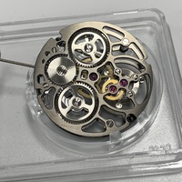 Hangzhou 36K0D Asiatisches Skelett-Automatik-Tourbillon-Uhrwerk mit mehr als 65 Stunden Gangreserve in Gunmetal-Farbe