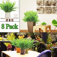 Fern — plantes artificielles d'extérieur résistantes aux UV, 8 Branches, fausses plantes en plastique, collection printemps et été,