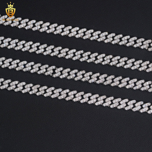Chaîne Moissanite en Argent Sterling 6 mm Style Hip Hop Cubain, Collier Cubain, <span class=keywords><strong>Prix</strong></span> de Gros, Stock USA - Product Image 3