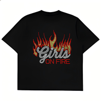 Transfert thermocollant personnalisé avec motif flamme et strass pour T-shirts