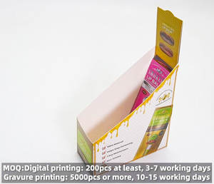 Vassoi Espositivi con Fondo Autobloccante in Cartone Ondulato per Negozi, Scatole di Imballaggio in Carta Pronte per la Vendita con Apertura a Strappo - Product Image 2