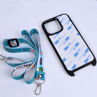 Stock d'usine Sublimation aluminium blanc avec double trous de corde suspendus Blancs de cas de téléphone portable pour iPhone 15 14 Pro Max couverture