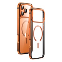 Casing Pelindung Transparan iPhone 17 Pro Max Berlapis DLC dengan Rangka Logam Paduan CNC Kustom OEM Bersertifikasi ISO9001
