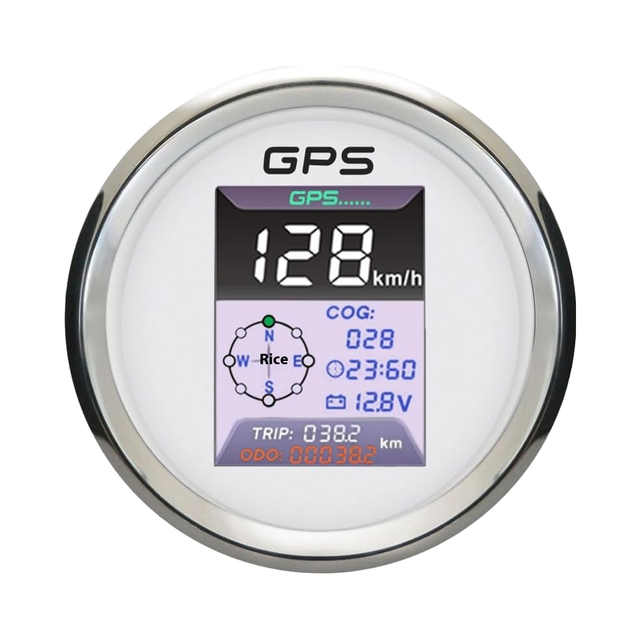 New 85mm GPS Speedometer Speed Gauge Odometer with LED Display Clock and Voltmeter for 12V 24V Truck Car SUV RV