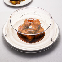 Support à gâteau imprimé à motifs, en plastique PC, écologique, résistant au lave-vaisselle, avec ouverture ovale, pour aliments de style occidental