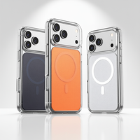 Coque Premium Transparente Mate Magnétique Puissante Compatible, Écran Sérigraphié Mince et Antichoc pour iPhone 17 Pro Max